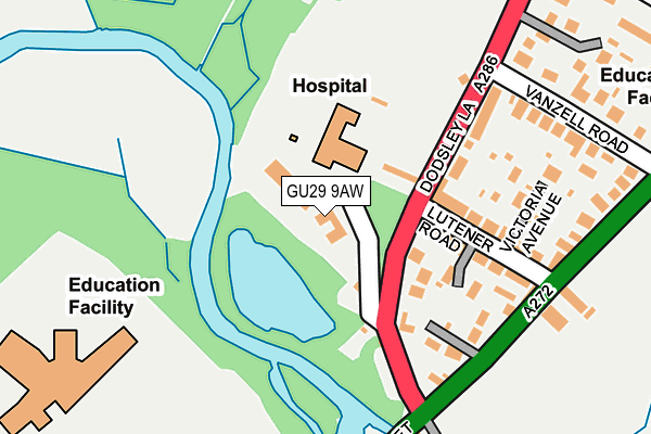 GU29 9AW map - OS OpenMap – Local (Ordnance Survey) GU29 9AW map - OS OpenMap – Local (Ordnance Survey)