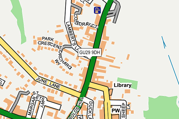 GU29 9DH map - OS OpenMap – Local (Ordnance Survey) GU29 9DH map - OS OpenMap – Local (Ordnance Survey)