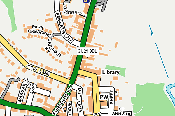GU29 9DL map - OS OpenMap – Local (Ordnance Survey) GU29 9DL map - OS OpenMap – Local (Ordnance Survey)