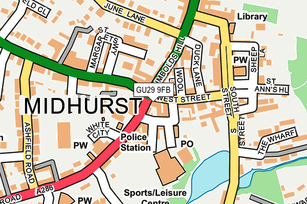 GU29 9FB map - OS OpenMap – Local (Ordnance Survey) GU29 9FB map - OS OpenMap – Local (Ordnance Survey)