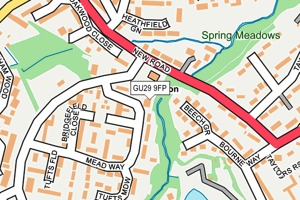 GU29 9FP map - OS OpenMap – Local (Ordnance Survey) GU29 9FP map - OS OpenMap – Local (Ordnance Survey)