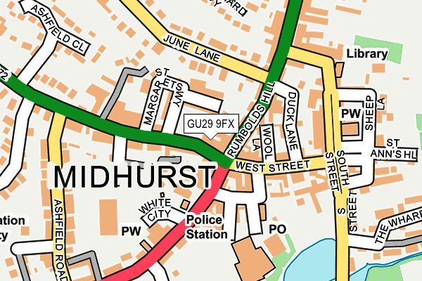 GU29 9FX map - OS OpenMap – Local (Ordnance Survey) GU29 9FX map - OS OpenMap – Local (Ordnance Survey)