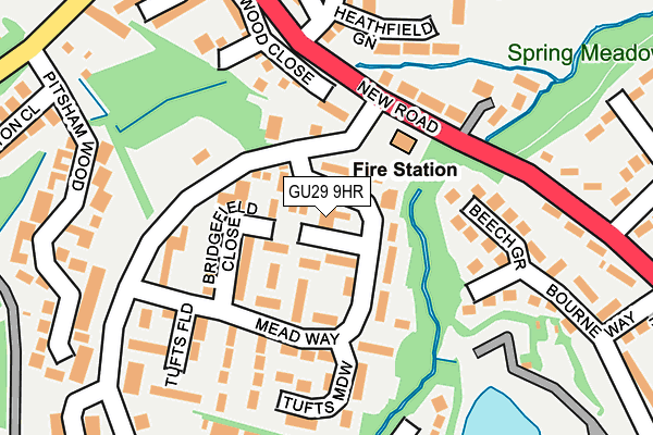GU29 9HR map - OS OpenMap – Local (Ordnance Survey) GU29 9HR map - OS OpenMap – Local (Ordnance Survey)