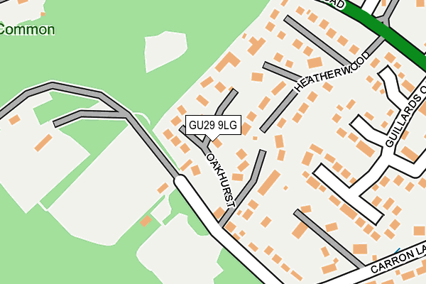 GU29 9LG map - OS OpenMap – Local (Ordnance Survey) GU29 9LG map - OS OpenMap – Local (Ordnance Survey)