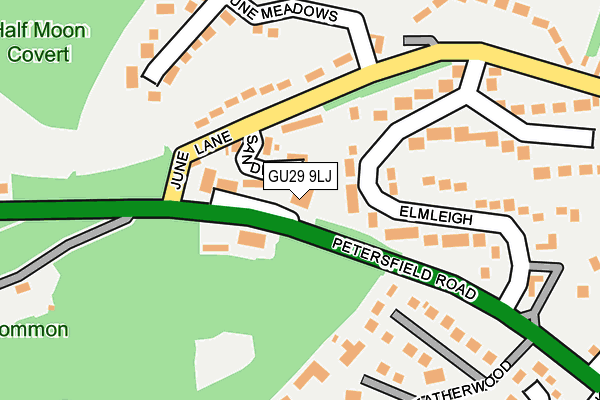 GU29 9LJ map - OS OpenMap – Local (Ordnance Survey) GU29 9LJ map - OS OpenMap – Local (Ordnance Survey)