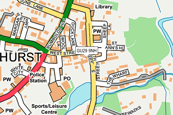 GU29 9NH map - OS OpenMap – Local (Ordnance Survey) GU29 9NH map - OS OpenMap – Local (Ordnance Survey)