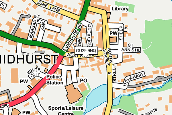 GU29 9NQ map - OS OpenMap – Local (Ordnance Survey)