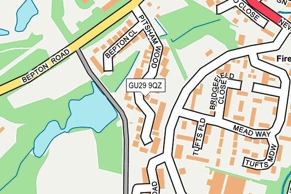 GU29 9QZ map - OS OpenMap – Local (Ordnance Survey) GU29 9QZ map - OS OpenMap – Local (Ordnance Survey)