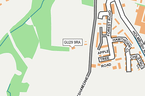 GU29 9RA map - OS OpenMap – Local (Ordnance Survey) GU29 9RA map - OS OpenMap – Local (Ordnance Survey)