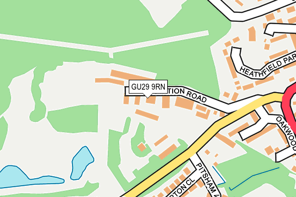 GU29 9RN map - OS OpenMap – Local (Ordnance Survey) GU29 9RN map - OS OpenMap – Local (Ordnance Survey)