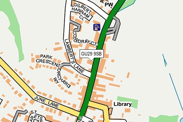 GU29 9SB map - OS OpenMap – Local (Ordnance Survey) GU29 9SB map - OS OpenMap – Local (Ordnance Survey)