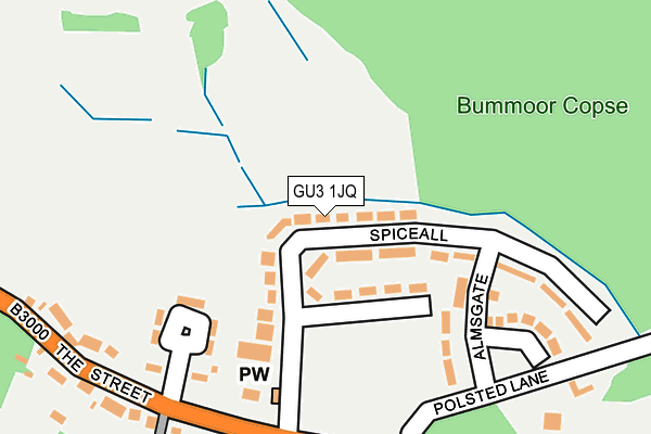 GU3 1JQ map - OS OpenMap – Local (Ordnance Survey) GU3 1JQ map - OS OpenMap – Local (Ordnance Survey)