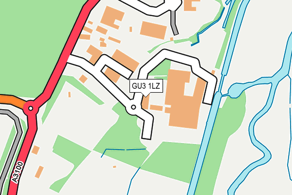 GU3 1LZ map - OS OpenMap – Local (Ordnance Survey) GU3 1LZ map - OS OpenMap – Local (Ordnance Survey)