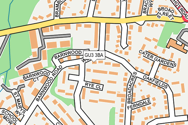 GU3 3BA map - OS OpenMap – Local (Ordnance Survey) GU3 3BA map - OS OpenMap – Local (Ordnance Survey)