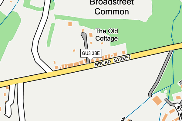 GU3 3BE map - OS OpenMap – Local (Ordnance Survey) GU3 3BE map - OS OpenMap – Local (Ordnance Survey)