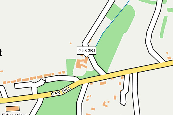 GU3 3BJ map - OS OpenMap – Local (Ordnance Survey) GU3 3BJ map - OS OpenMap – Local (Ordnance Survey)