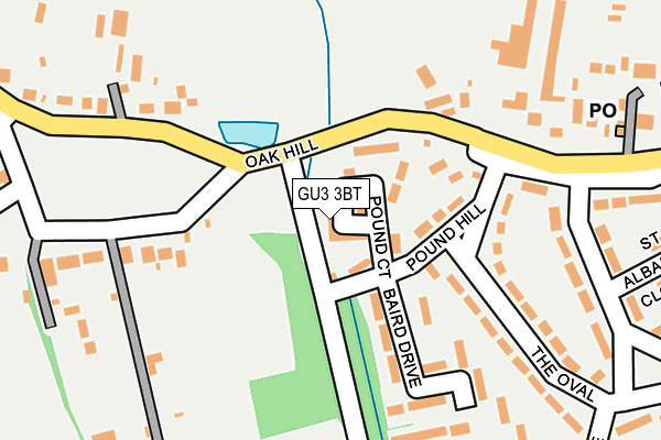 GU3 3BT map - OS OpenMap – Local (Ordnance Survey) GU3 3BT map - OS OpenMap – Local (Ordnance Survey)