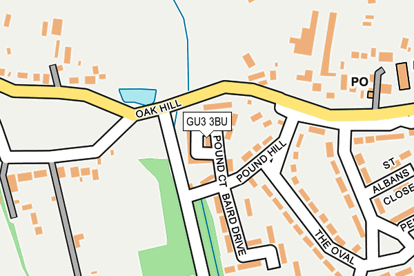 GU3 3BU map - OS OpenMap – Local (Ordnance Survey) GU3 3BU map - OS OpenMap – Local (Ordnance Survey)