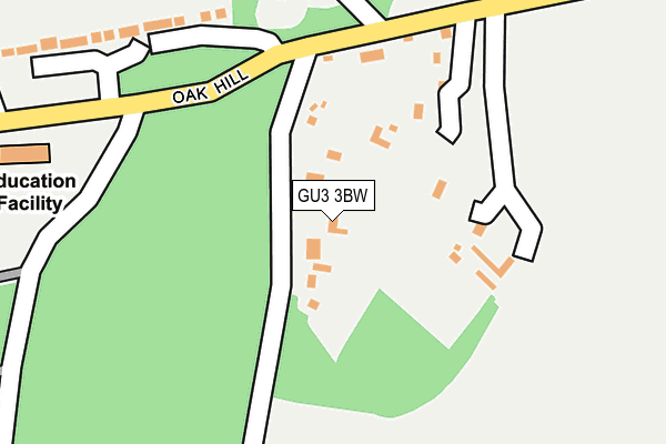 GU3 3BW map - OS OpenMap – Local (Ordnance Survey) GU3 3BW map - OS OpenMap – Local (Ordnance Survey)