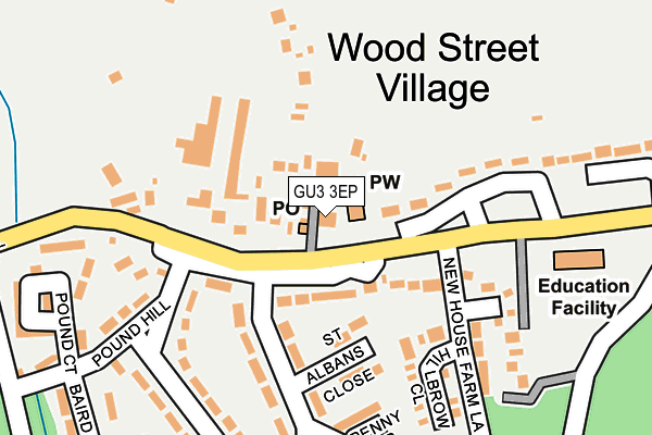 GU3 3EP map - OS OpenMap – Local (Ordnance Survey) GU3 3EP map - OS OpenMap – Local (Ordnance Survey)