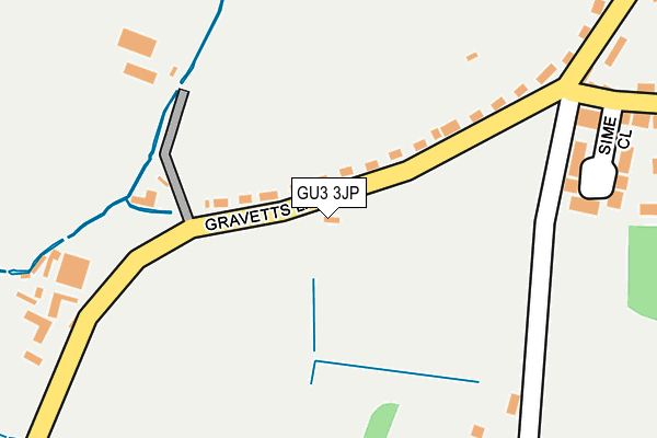 GU3 3JP map - OS OpenMap – Local (Ordnance Survey) GU3 3JP map - OS OpenMap – Local (Ordnance Survey)