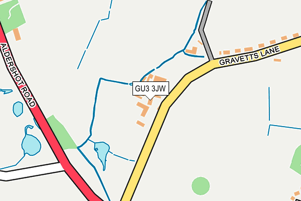 GU3 3JW map - OS OpenMap – Local (Ordnance Survey) GU3 3JW map - OS OpenMap – Local (Ordnance Survey)