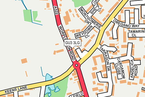 GU3 3LG map - OS OpenMap – Local (Ordnance Survey) GU3 3LG map - OS OpenMap – Local (Ordnance Survey)