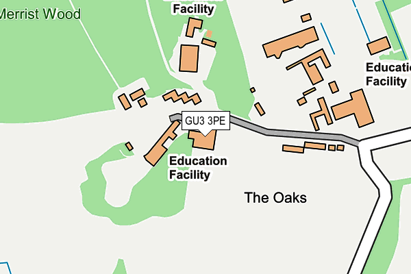GU3 3PE map - OS OpenMap – Local (Ordnance Survey) GU3 3PE map - OS OpenMap – Local (Ordnance Survey)