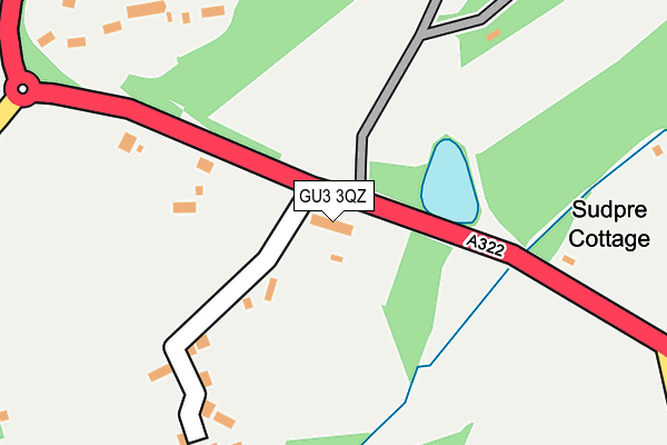 GU3 3QZ map - OS OpenMap – Local (Ordnance Survey) GU3 3QZ map - OS OpenMap – Local (Ordnance Survey)
