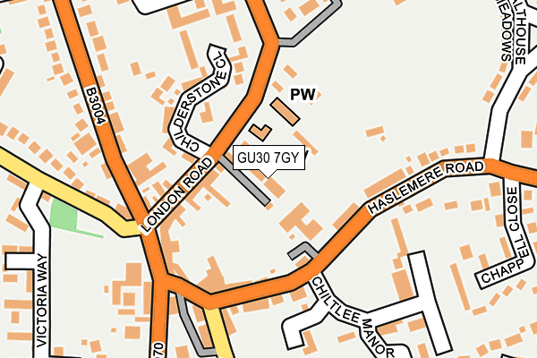 GU30 7GY map - OS OpenMap – Local (Ordnance Survey) GU30 7GY map - OS OpenMap – Local (Ordnance Survey)