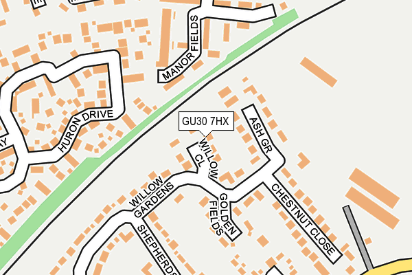 GU30 7HX map - OS OpenMap – Local (Ordnance Survey) GU30 7HX map - OS OpenMap – Local (Ordnance Survey)