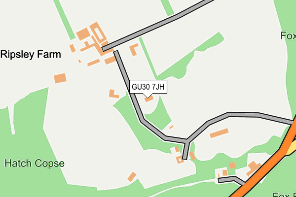 GU30 7JH map - OS OpenMap – Local (Ordnance Survey) GU30 7JH map - OS OpenMap – Local (Ordnance Survey)