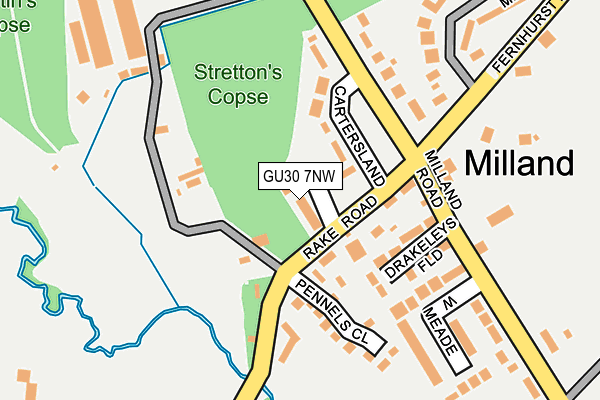 GU30 7NW map - OS OpenMap – Local (Ordnance Survey) GU30 7NW map - OS OpenMap – Local (Ordnance Survey)