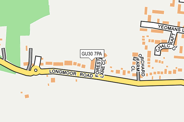 GU30 7PA map - OS OpenMap – Local (Ordnance Survey) GU30 7PA map - OS OpenMap – Local (Ordnance Survey)