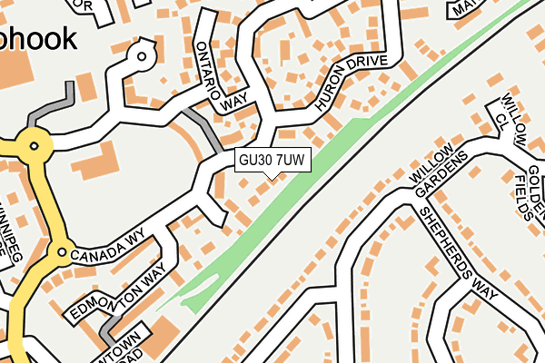 GU30 7UW map - OS OpenMap – Local (Ordnance Survey) GU30 7UW map - OS OpenMap – Local (Ordnance Survey)