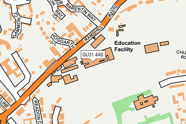GU31 4AS map - OS OpenMap – Local (Ordnance Survey) GU31 4AS map - OS OpenMap – Local (Ordnance Survey)
