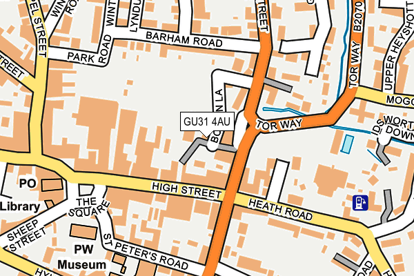 GU31 4AU map - OS OpenMap – Local (Ordnance Survey) GU31 4AU map - OS OpenMap – Local (Ordnance Survey)