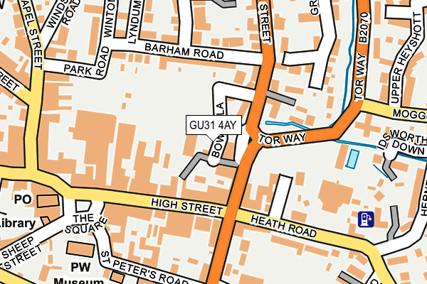 GU31 4AY map - OS OpenMap – Local (Ordnance Survey) GU31 4AY map - OS OpenMap – Local (Ordnance Survey)