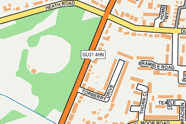GU31 4HN map - OS OpenMap – Local (Ordnance Survey) GU31 4HN map - OS OpenMap – Local (Ordnance Survey)