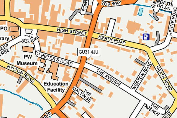 GU31 4JU map - OS OpenMap – Local (Ordnance Survey) GU31 4JU map - OS OpenMap – Local (Ordnance Survey)