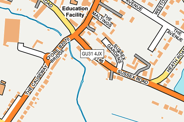 GU31 4JX map - OS OpenMap – Local (Ordnance Survey) GU31 4JX map - OS OpenMap – Local (Ordnance Survey)