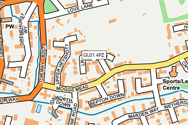 GU31 4PZ map - OS OpenMap – Local (Ordnance Survey) GU31 4PZ map - OS OpenMap – Local (Ordnance Survey)