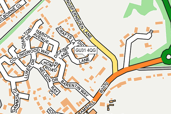 GU31 4QG map - OS OpenMap – Local (Ordnance Survey) GU31 4QG map - OS OpenMap – Local (Ordnance Survey)