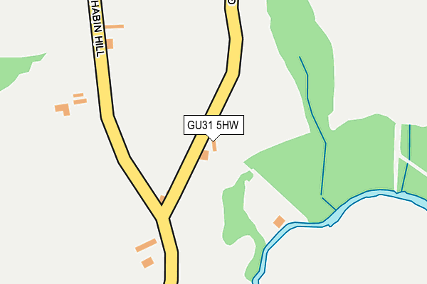 GU31 5HW map - OS OpenMap – Local (Ordnance Survey) GU31 5HW map - OS OpenMap – Local (Ordnance Survey)