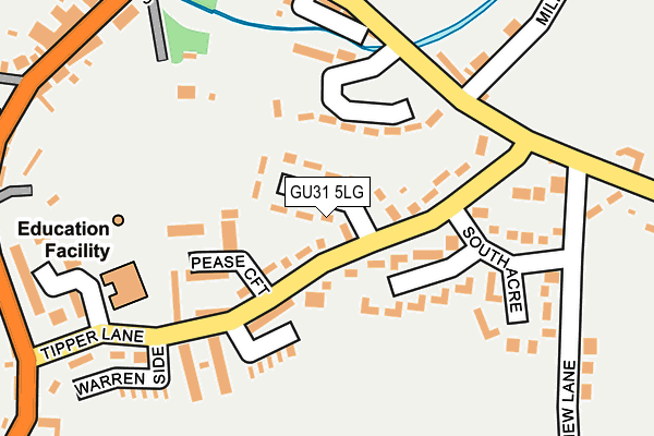 GU31 5LG map - OS OpenMap – Local (Ordnance Survey) GU31 5LG map - OS OpenMap – Local (Ordnance Survey)