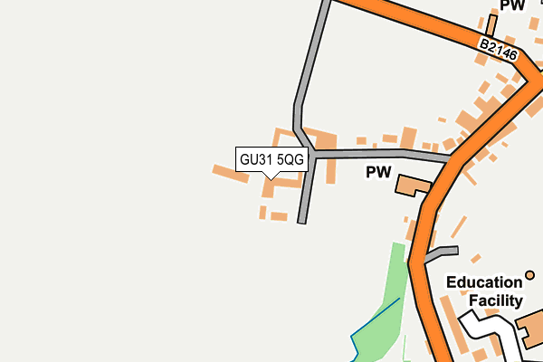 GU31 5QG map - OS OpenMap – Local (Ordnance Survey) GU31 5QG map - OS OpenMap – Local (Ordnance Survey)
