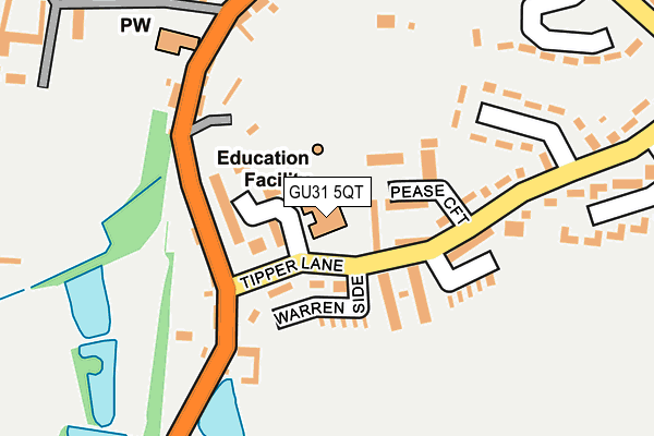 GU31 5QT map - OS OpenMap – Local (Ordnance Survey) GU31 5QT map - OS OpenMap – Local (Ordnance Survey)