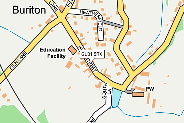 GU31 5RX map - OS OpenMap – Local (Ordnance Survey) GU31 5RX map - OS OpenMap – Local (Ordnance Survey)