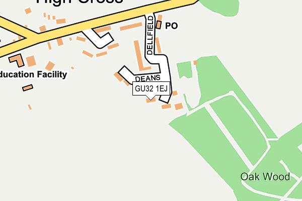 GU32 1EJ map - OS OpenMap – Local (Ordnance Survey) GU32 1EJ map - OS OpenMap – Local (Ordnance Survey)