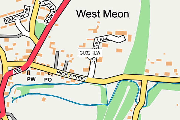 GU32 1LW map - OS OpenMap – Local (Ordnance Survey) GU32 1LW map - OS OpenMap – Local (Ordnance Survey)